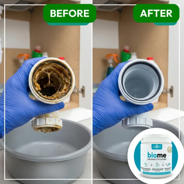 BioMe Biological Bathroom Drain Unblocker 500 g for Shower, Bath and Basin