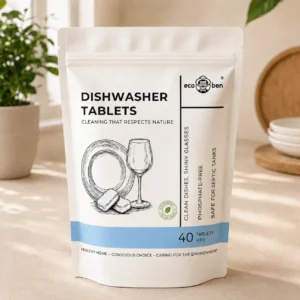 EcoBen Phosphate-Free Dishwasher Tablets, 40 Pack