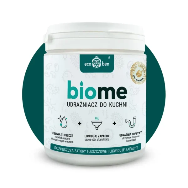 BioMe Biological Kitchen Drain Unblocker 500 g for Sinks, Grease and Food Waste